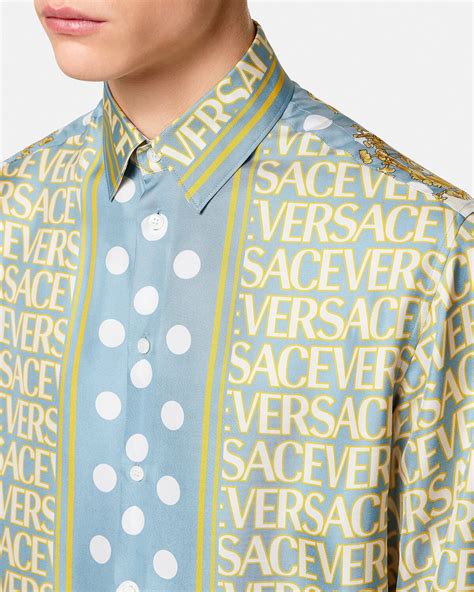 versace herren shirt mit knöpfen|Men's Versace .